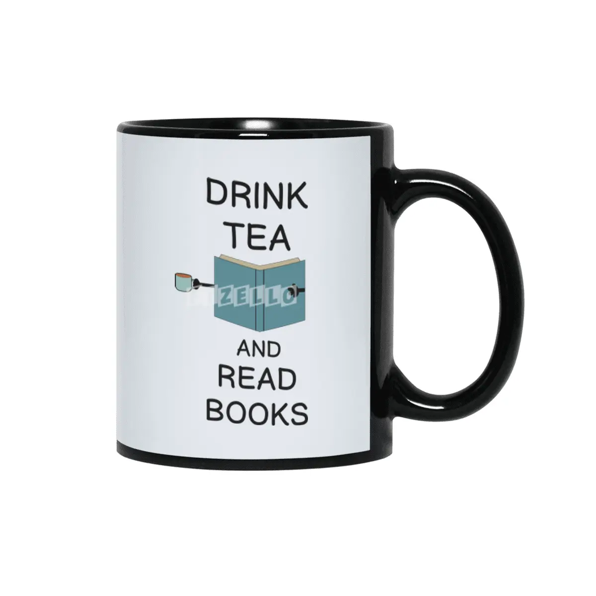 DRINK TEA AND READ BOOKS GIFT FOR READERS Siyah Kupa