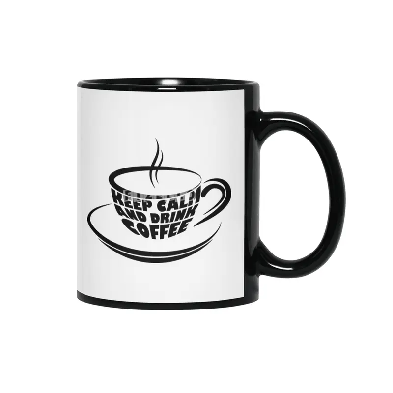 Keep calm and drink coffee! Siyah Kupa