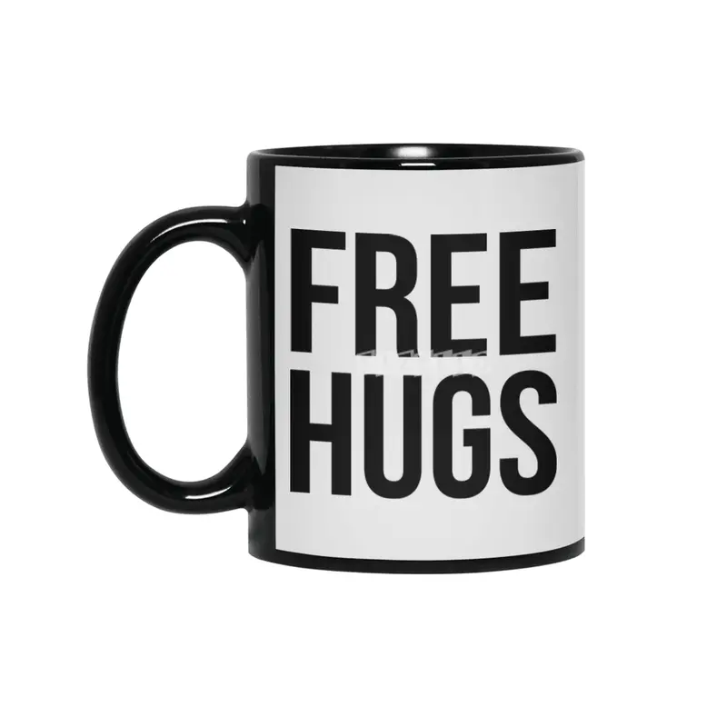 FREE HUGS Siyah Kupa