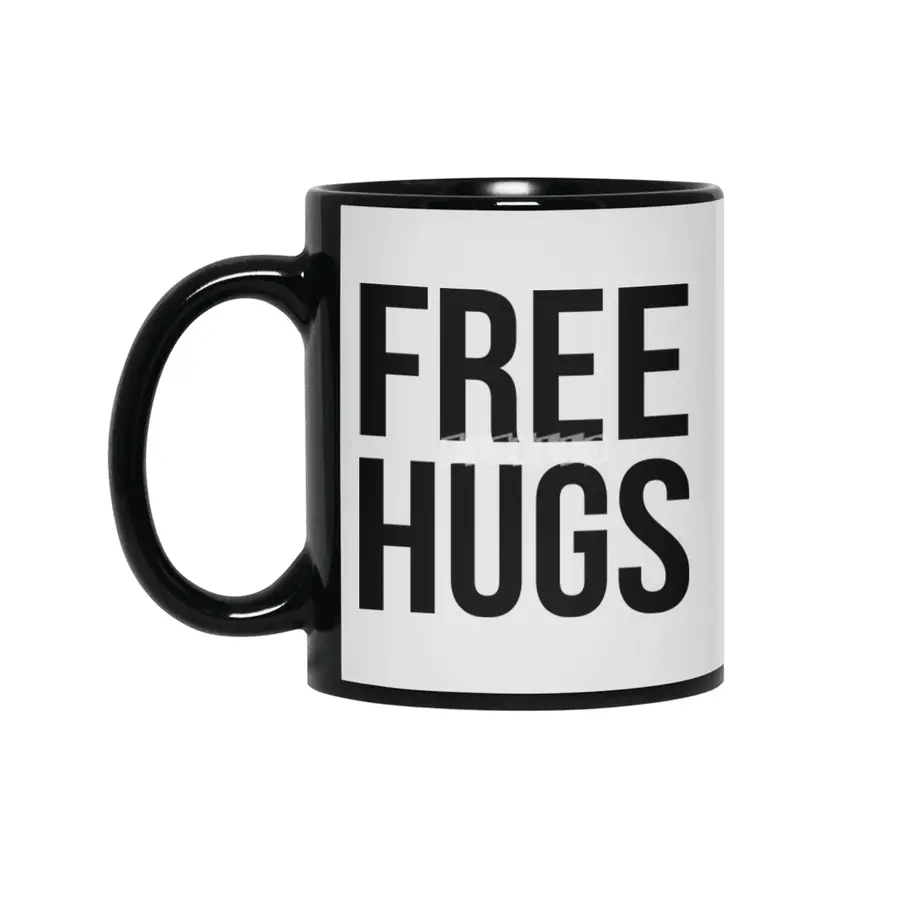 FREE HUGS Siyah Kupa