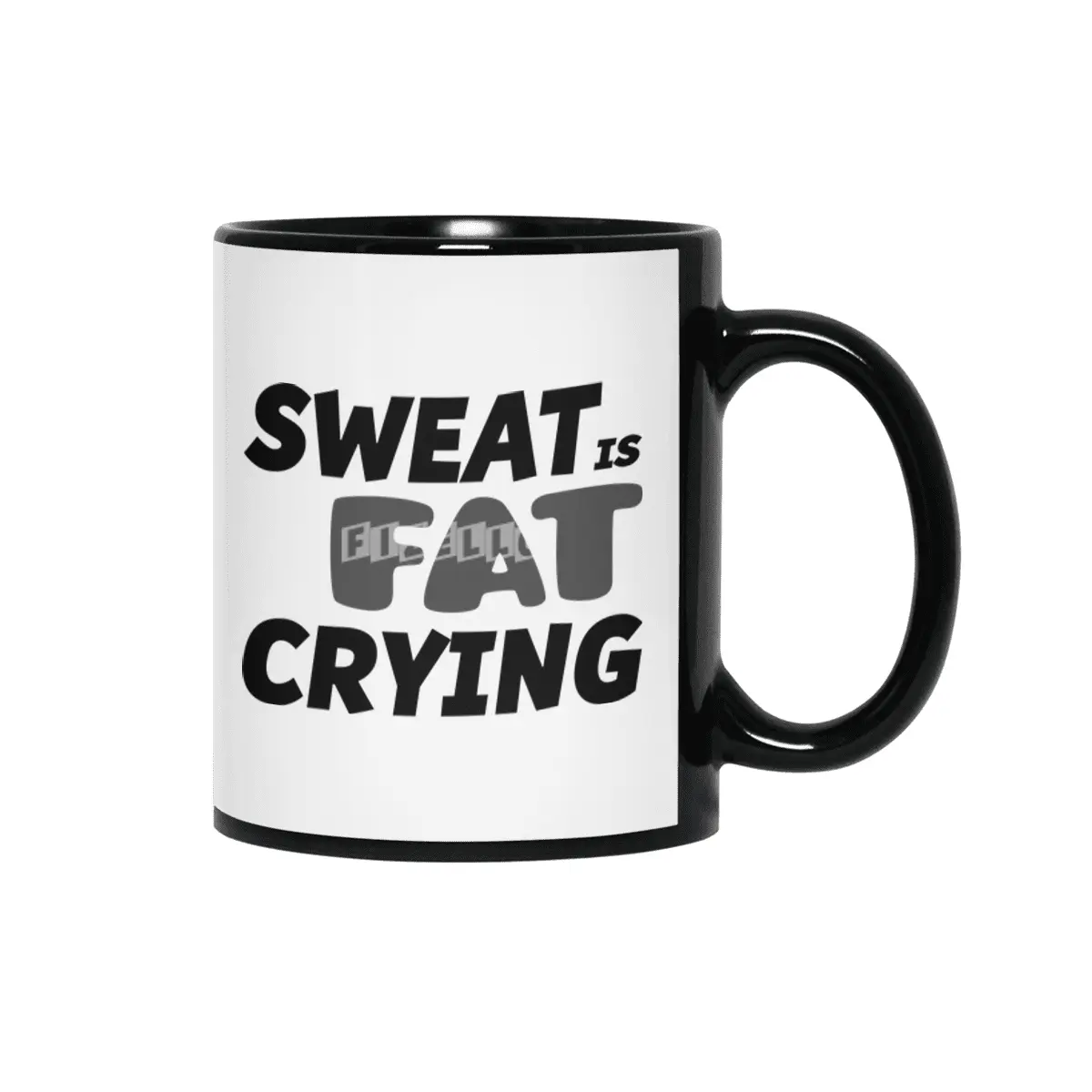 Sweat is Fat Crying Siyah Kupa