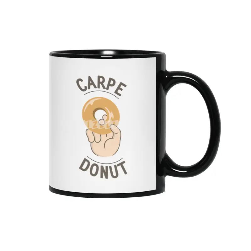 Carpe Donut Siyah Kupa