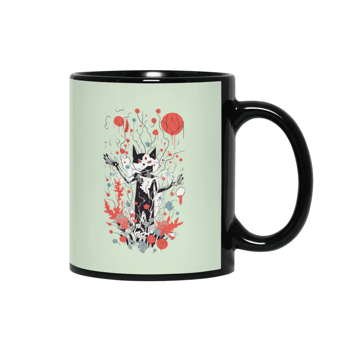 Abstract Cat Siyah Kupa