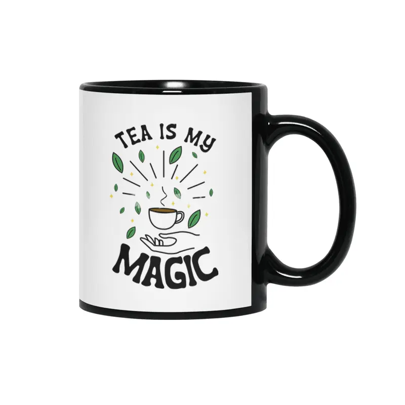 Tea Is My Magic Siyah Kupa