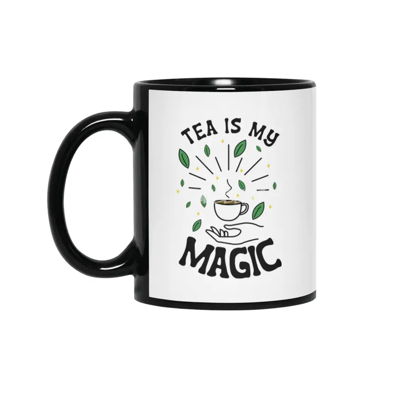 Tea Is My Magic Siyah Kupa