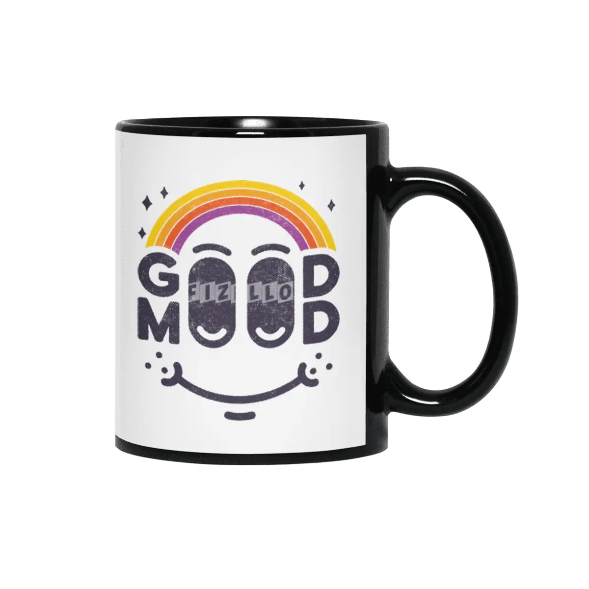 Good Mood rainbow Siyah Kupa