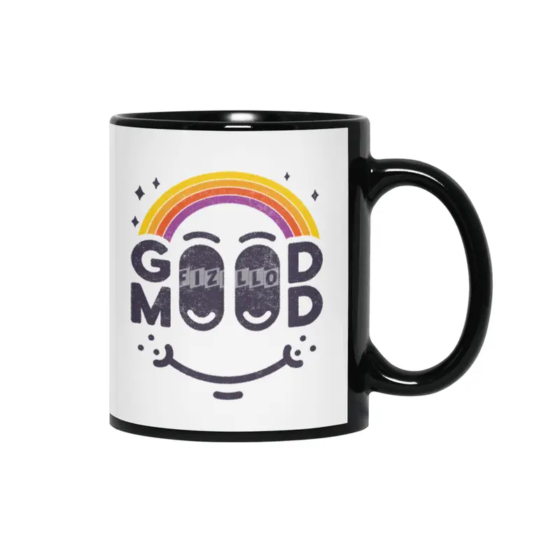 Good Mood rainbow Siyah Kupa