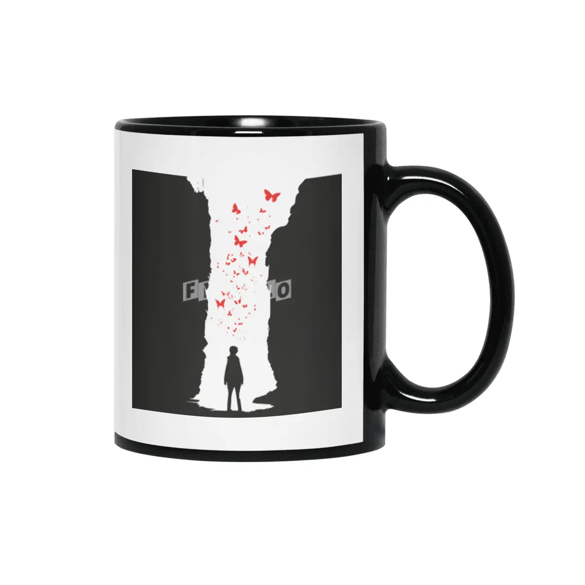A Light In The End - Vector Design Siyah Kupa