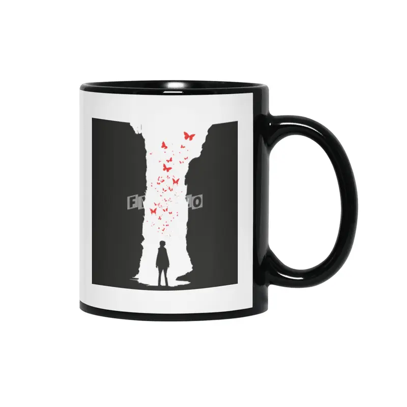 A Light In The End - Vector Design Siyah Kupa