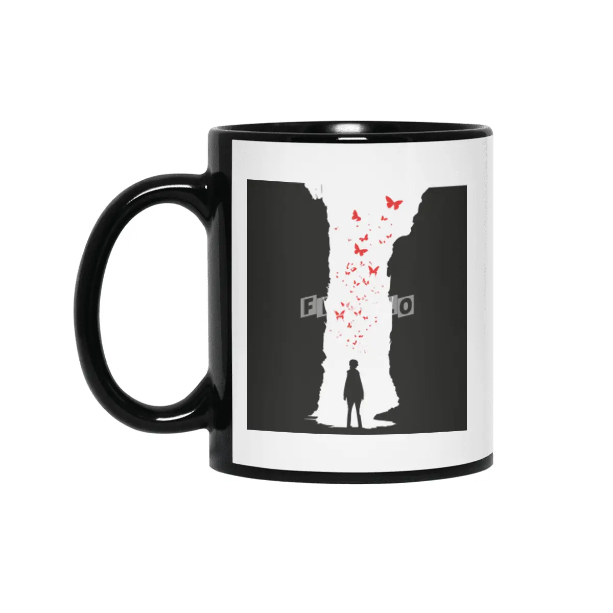 A Light In The End - Vector Design Siyah Kupa