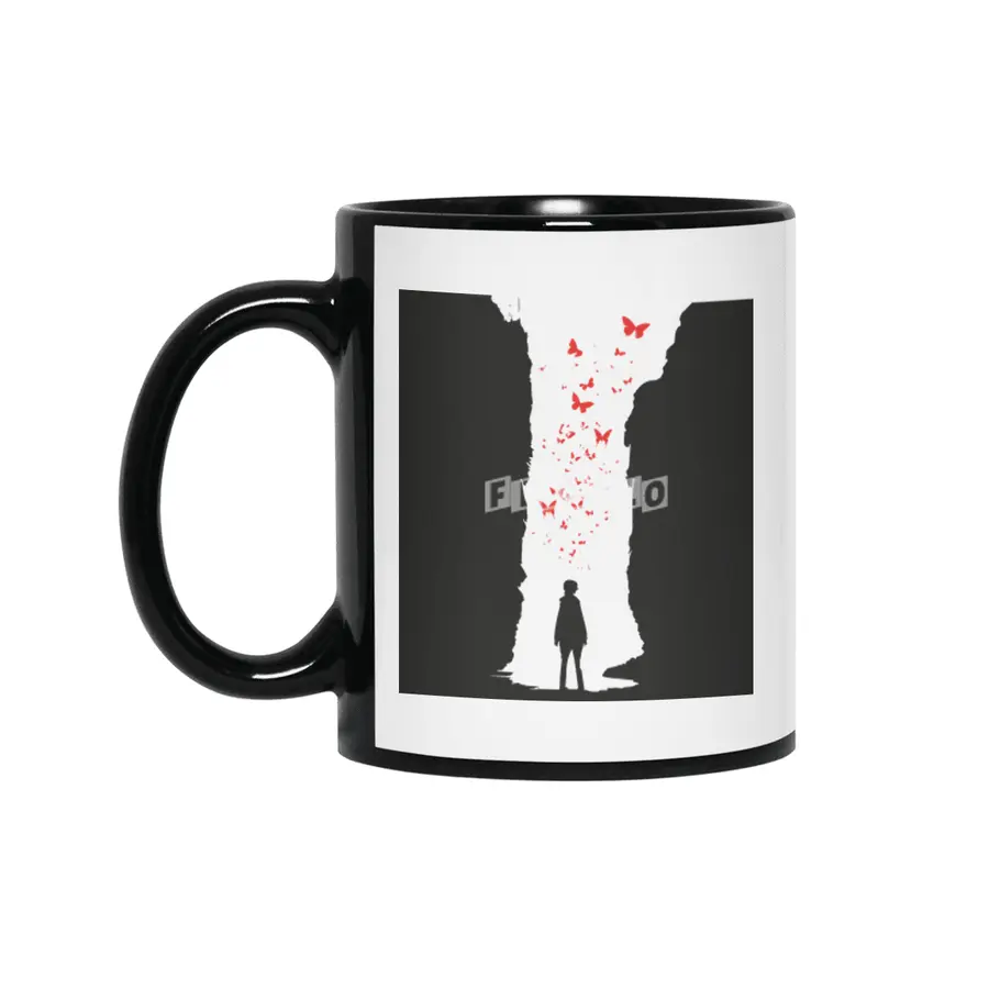 A Light In The End - Vector Design Siyah Kupa