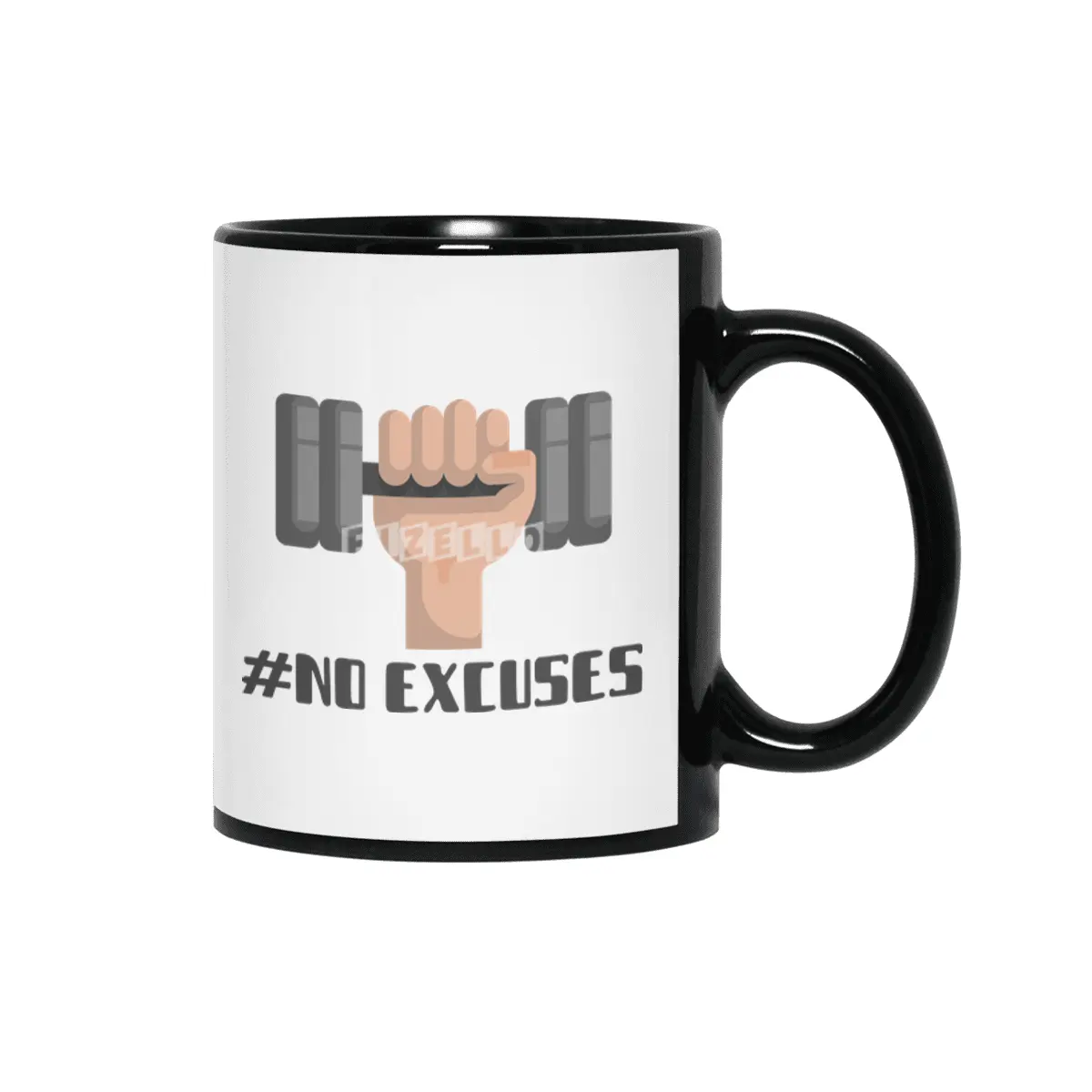 No Excuses Siyah Kupa