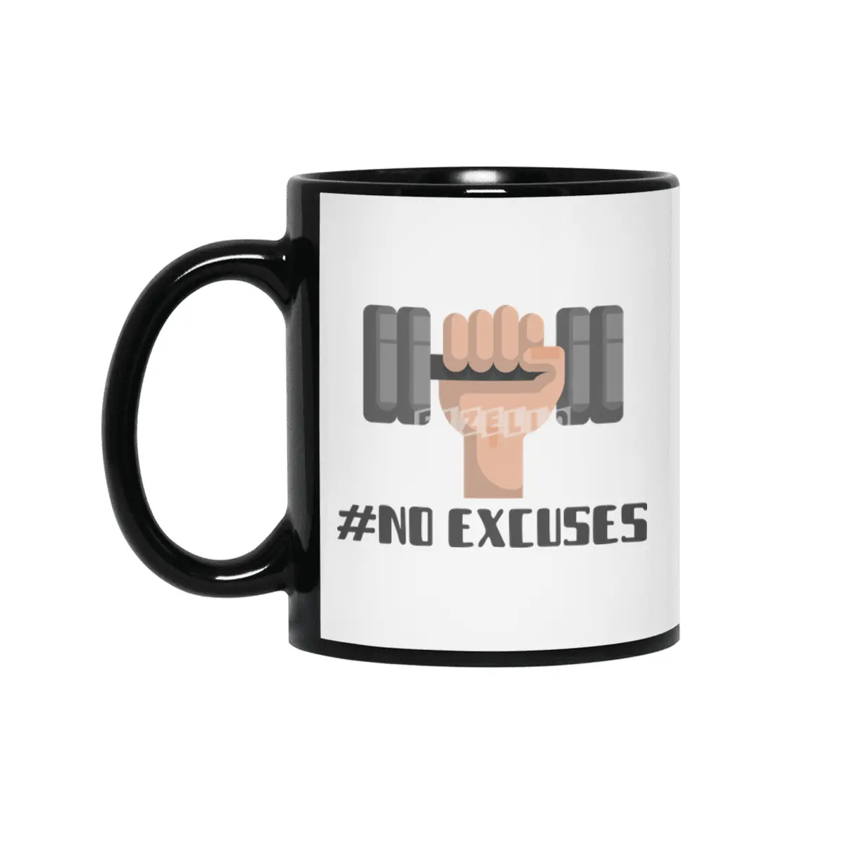 No Excuses Siyah Kupa