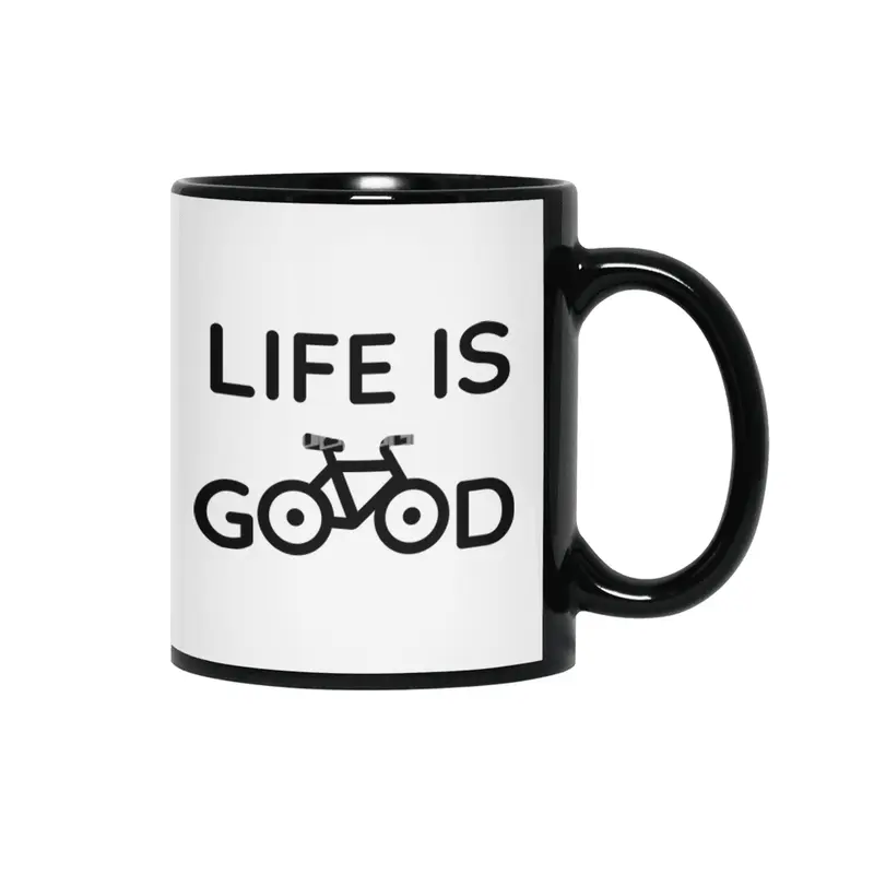 Life is good on a bike Siyah Kupa