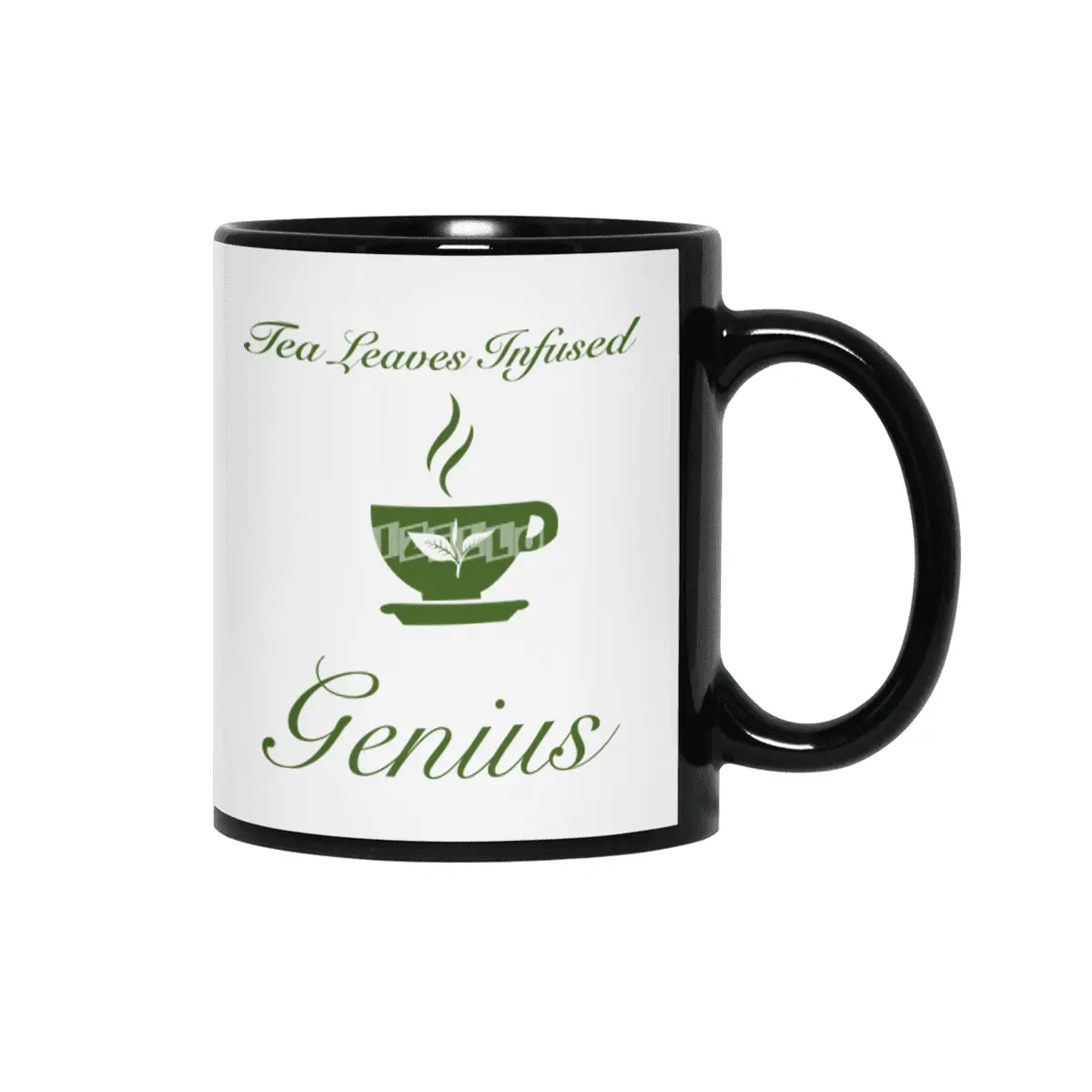 Green tea Leaves Infused Genius Siyah Kupa