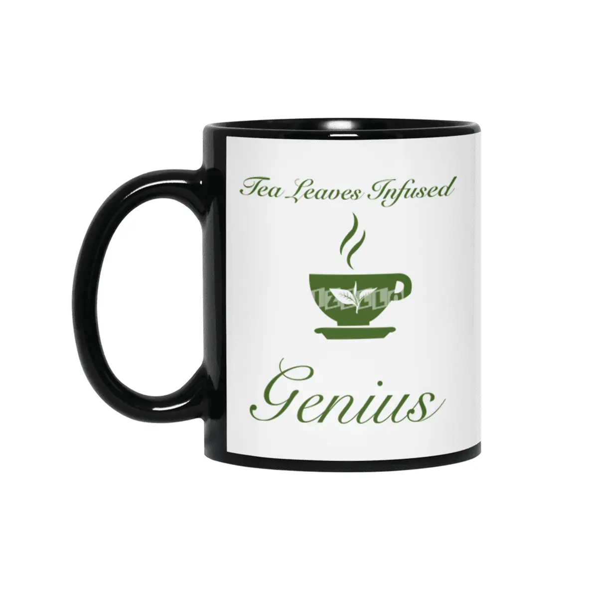 Green tea Leaves Infused Genius Siyah Kupa