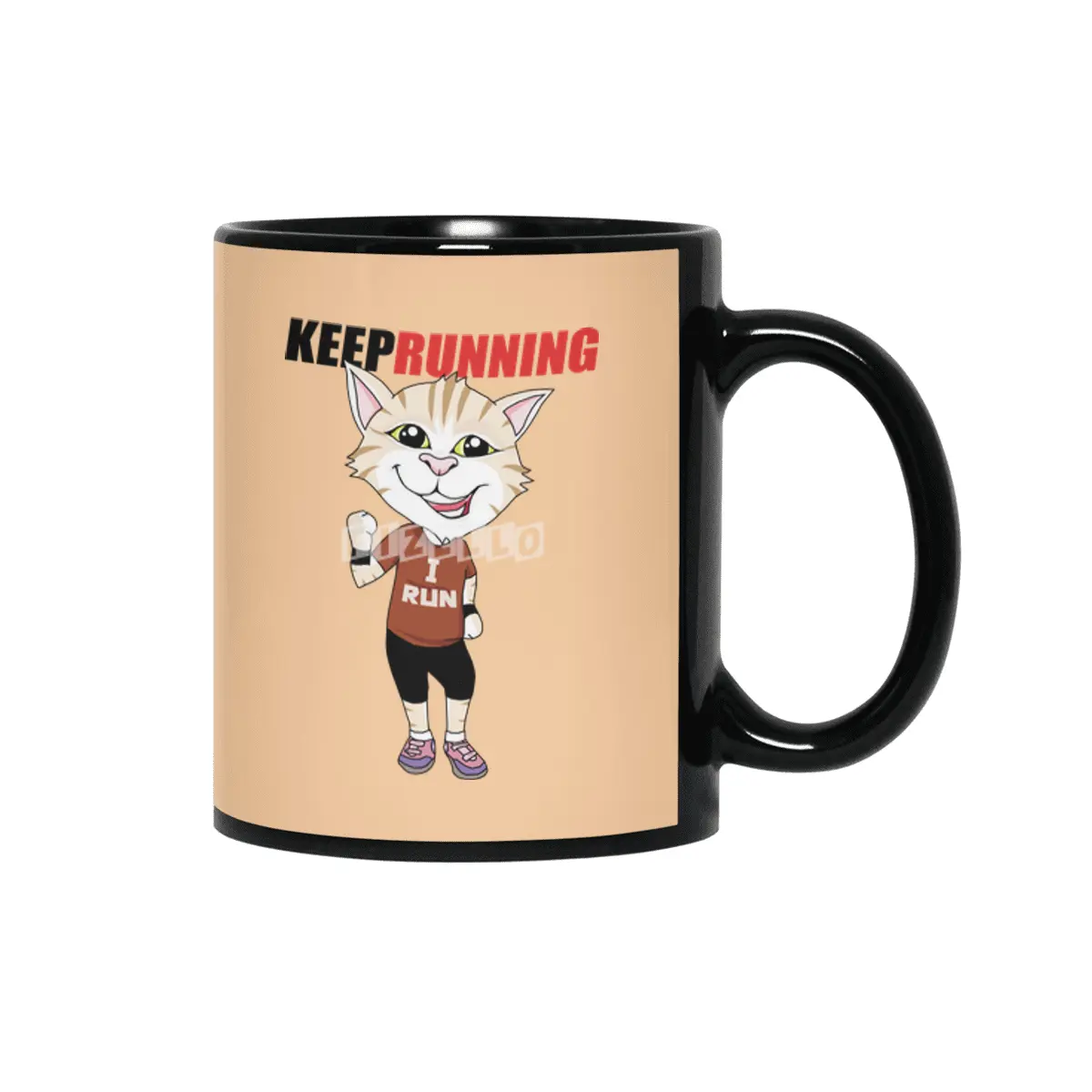 Keep Running Siyah Kupa