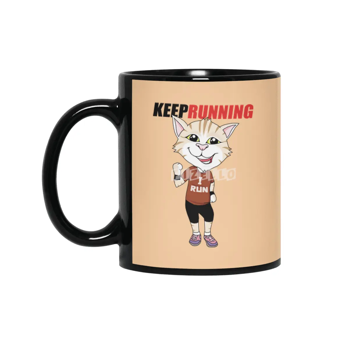 Keep Running Siyah Kupa