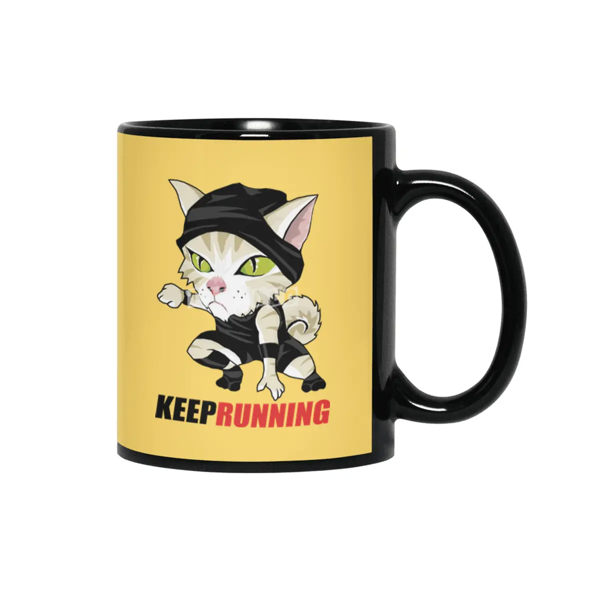 Keep Running Siyah Kupa