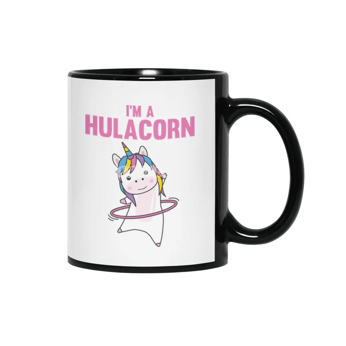 Im A Hulacorn Make Fun Sport Huller Animal Siyah Kupa