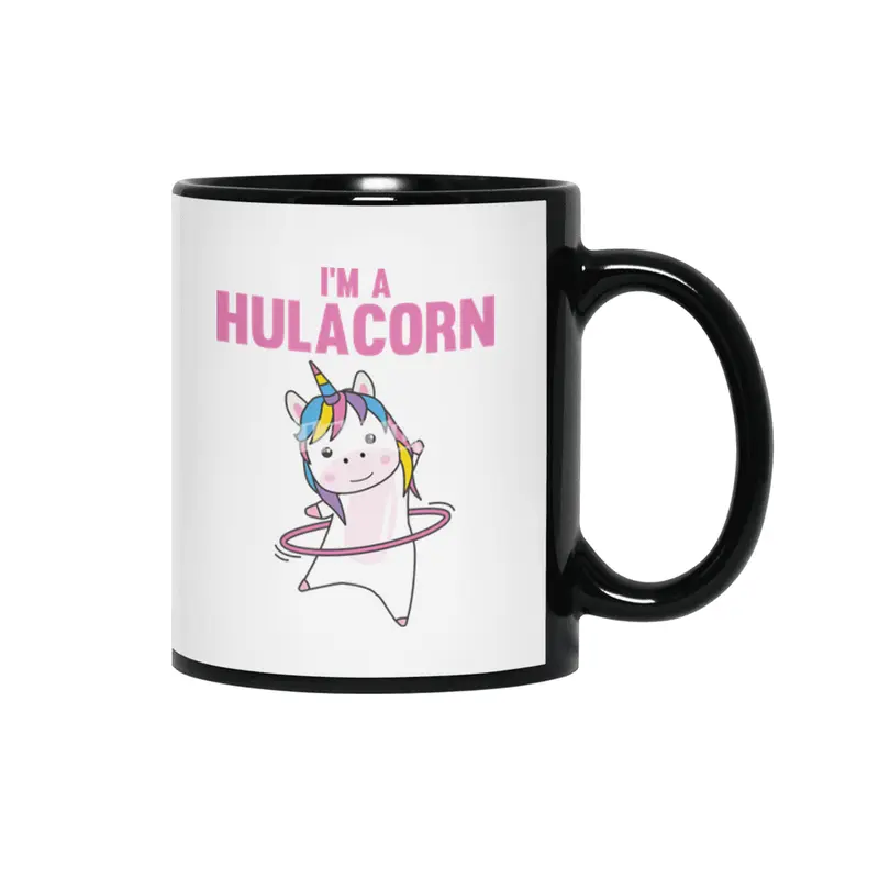 Im A Hulacorn Make Fun Sport Huller Animal Siyah Kupa