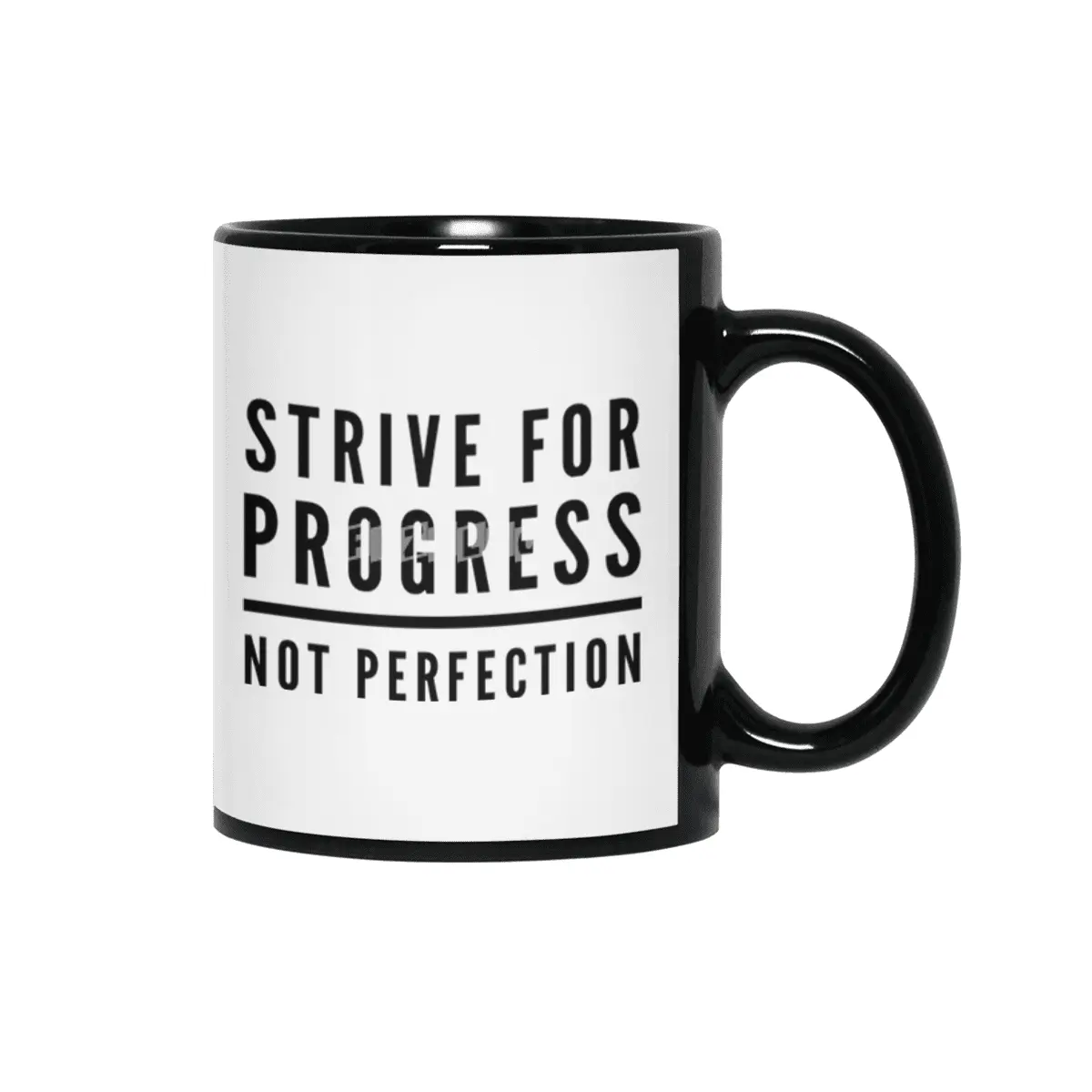 Strive For Progress, Not Perfection Siyah Kupa