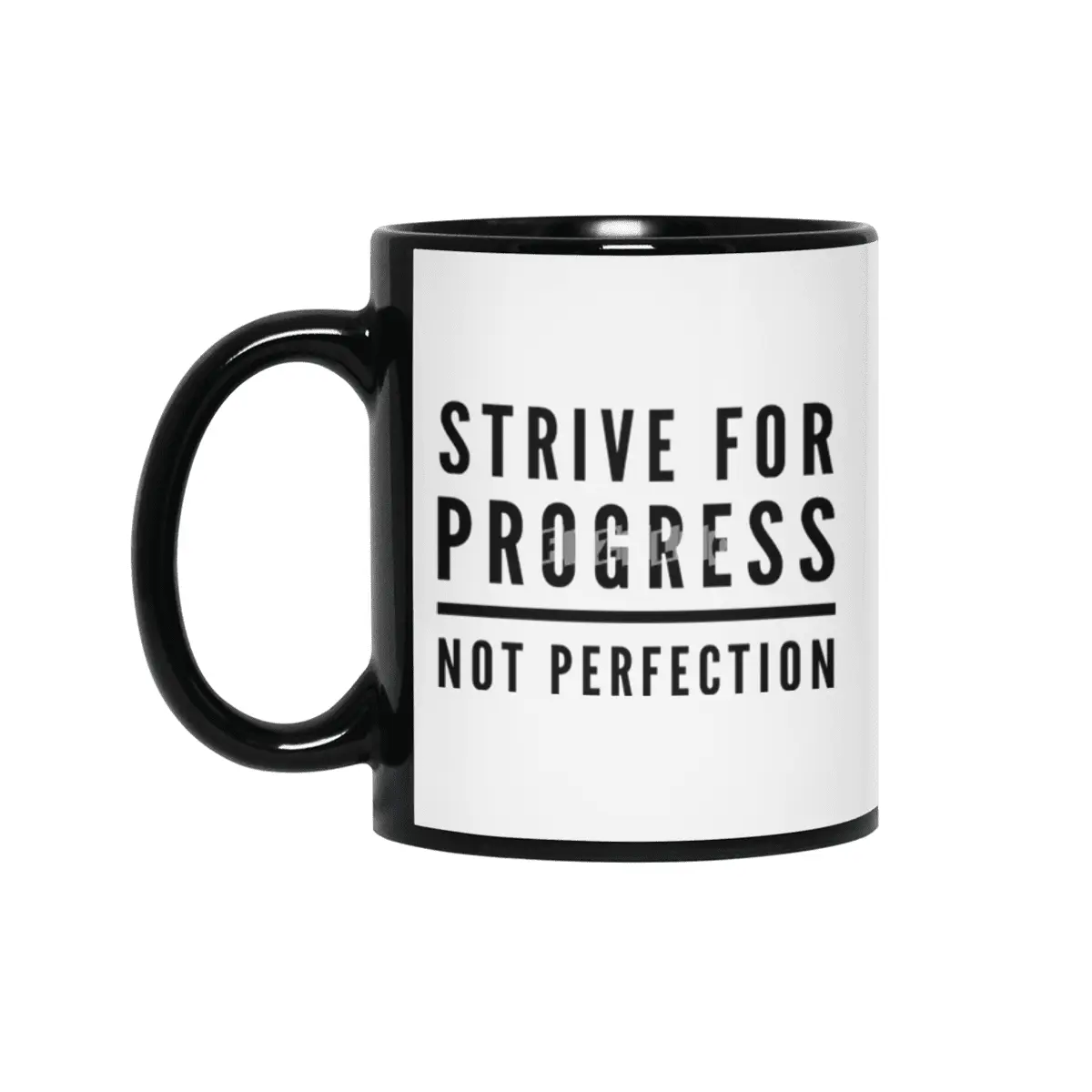 Strive For Progress, Not Perfection Siyah Kupa