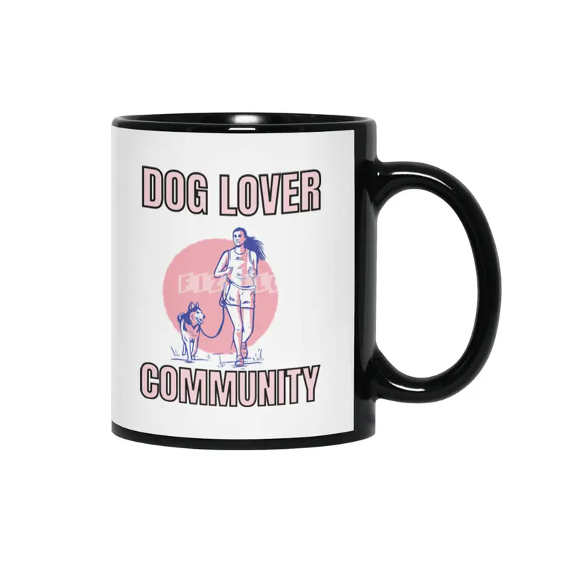 Dog Lover Community Siyah Kupa