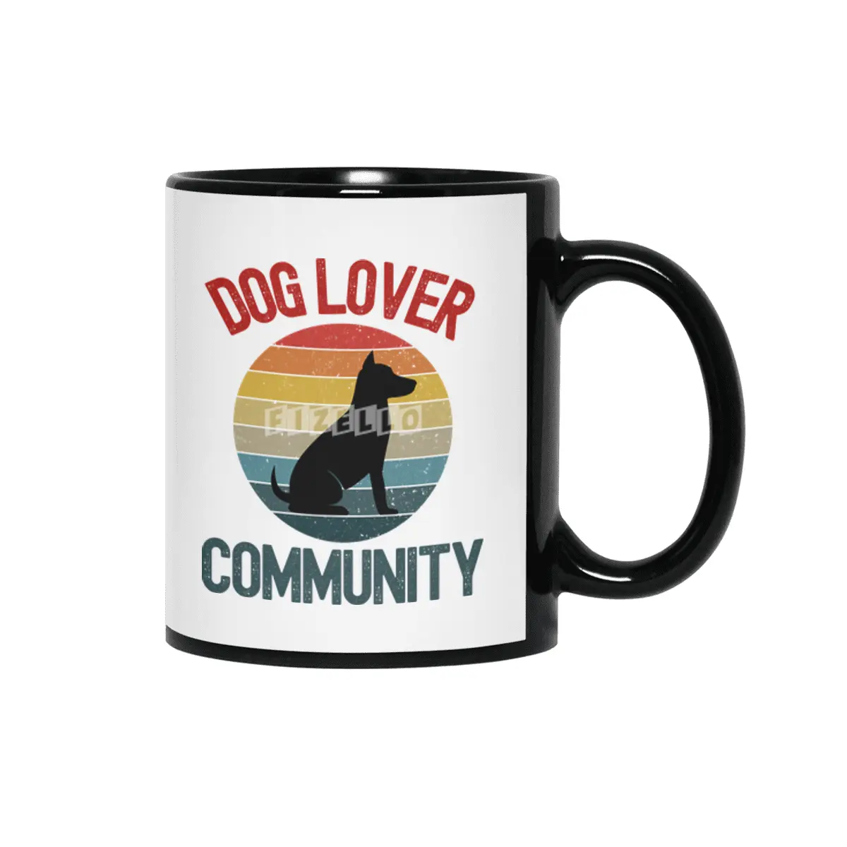 Dog Lover Community Siyah Kupa