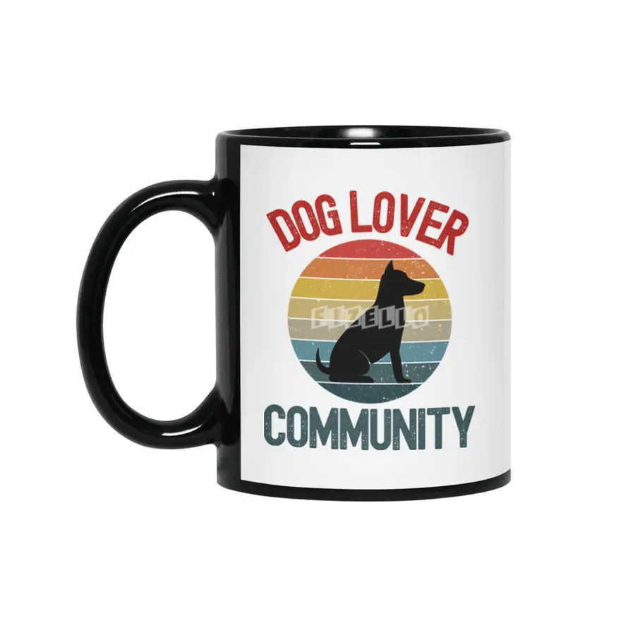 Dog Lover Community Siyah Kupa