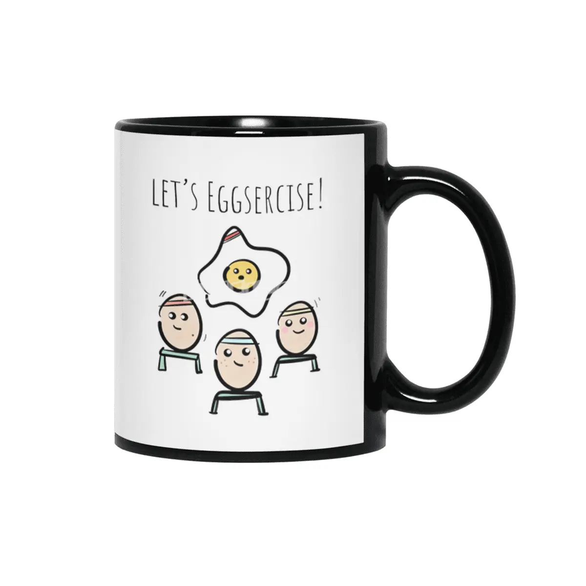 Let's Eggsercise! Siyah Kupa