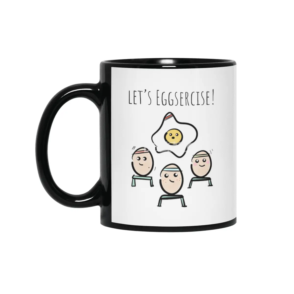 Let's Eggsercise! Siyah Kupa