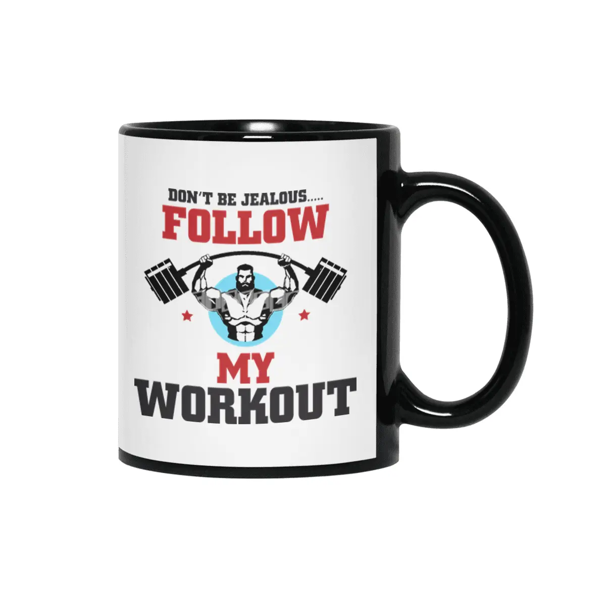 FOLLOW MY WORKOUT Siyah Kupa