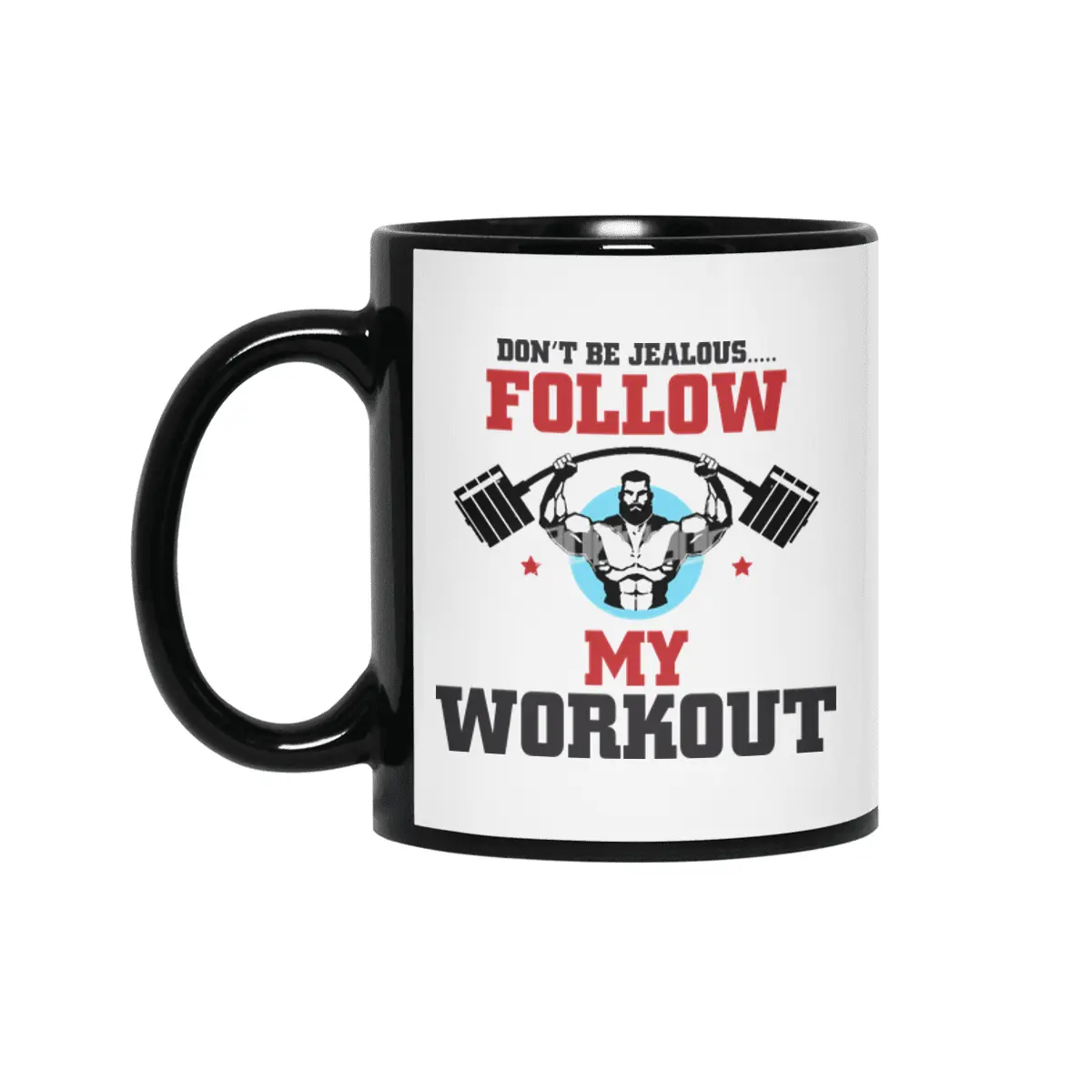 FOLLOW MY WORKOUT Siyah Kupa