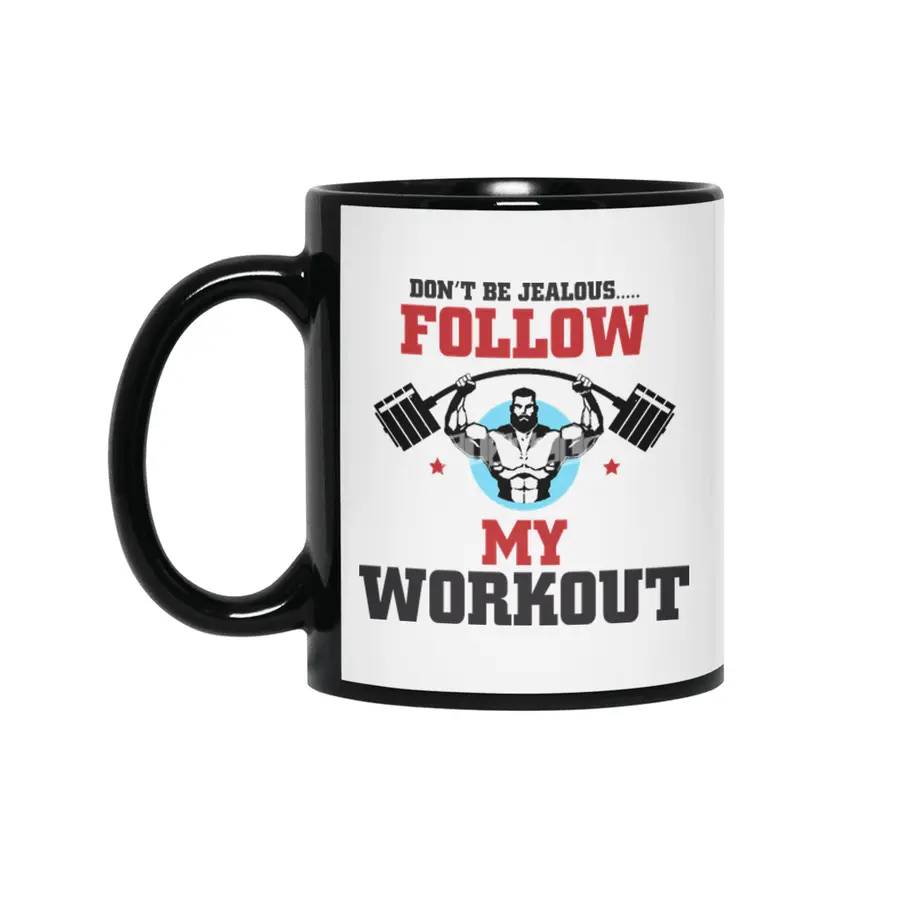 FOLLOW MY WORKOUT Siyah Kupa
