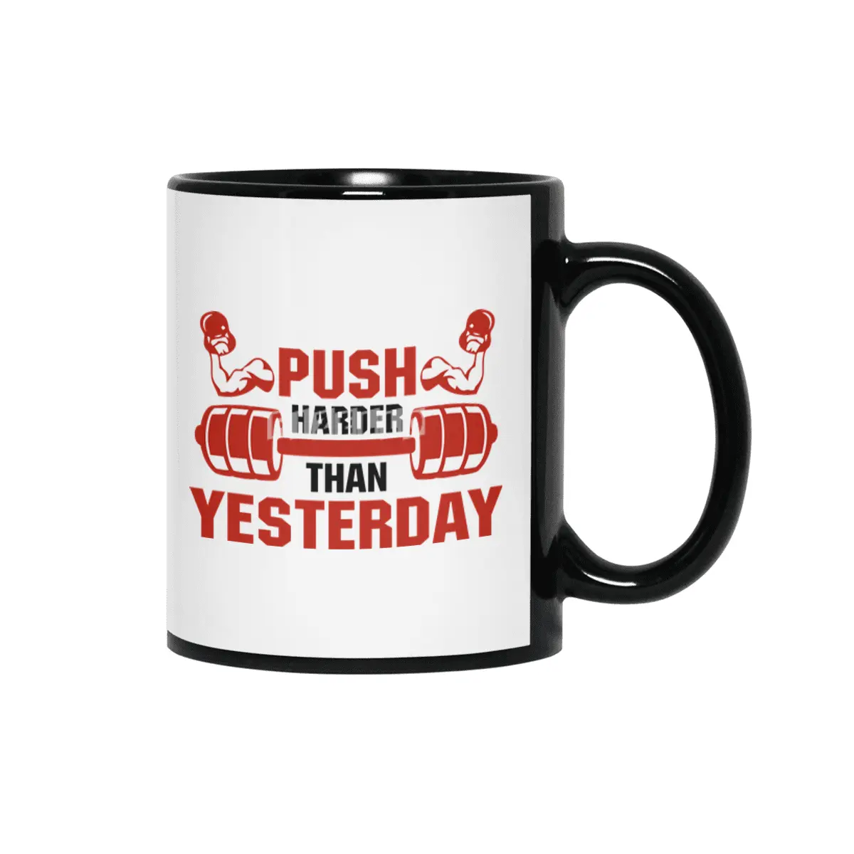 PUSH HARDER THAN YESTERDAY Siyah Kupa
