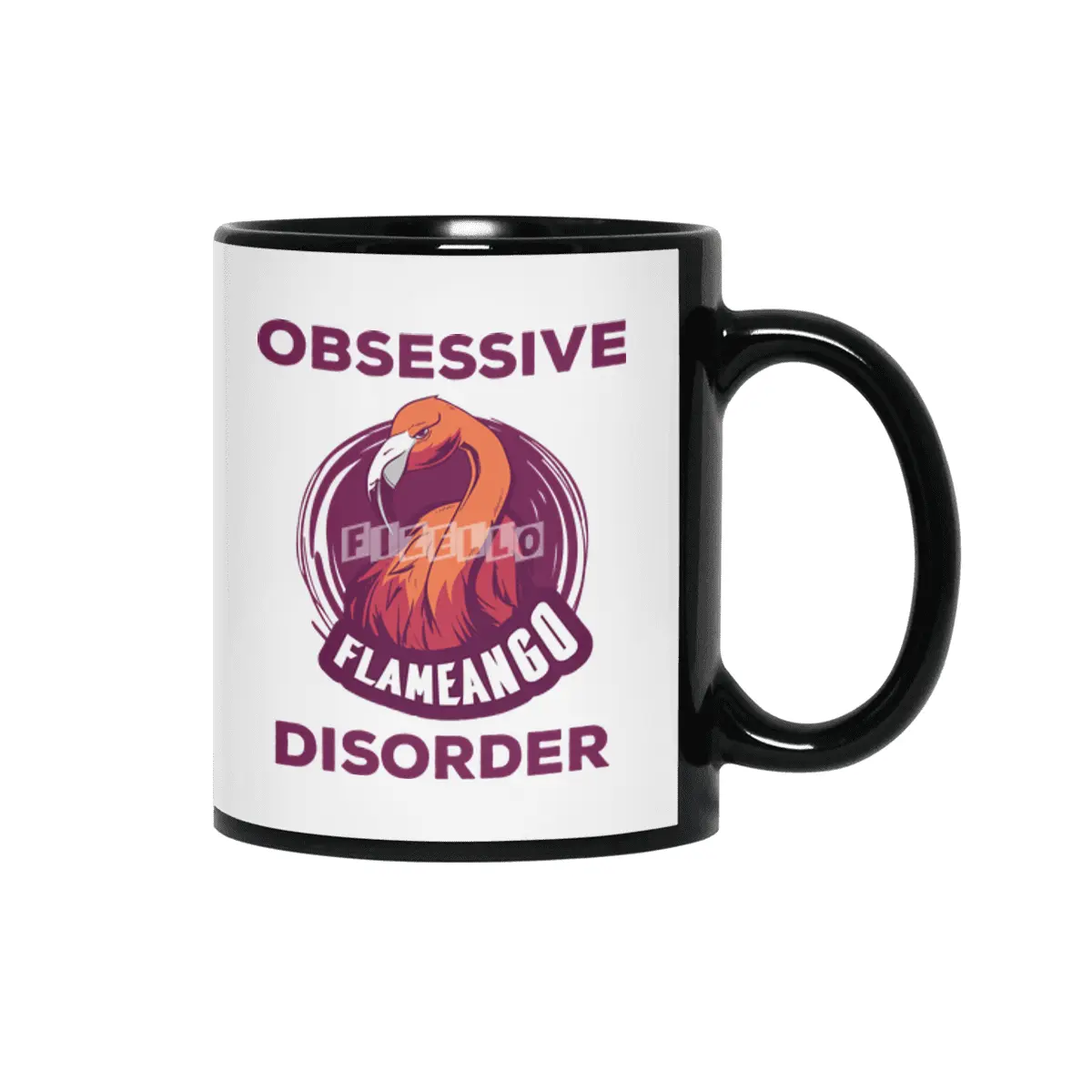 Obsessive Flamingo Disorder Siyah Kupa