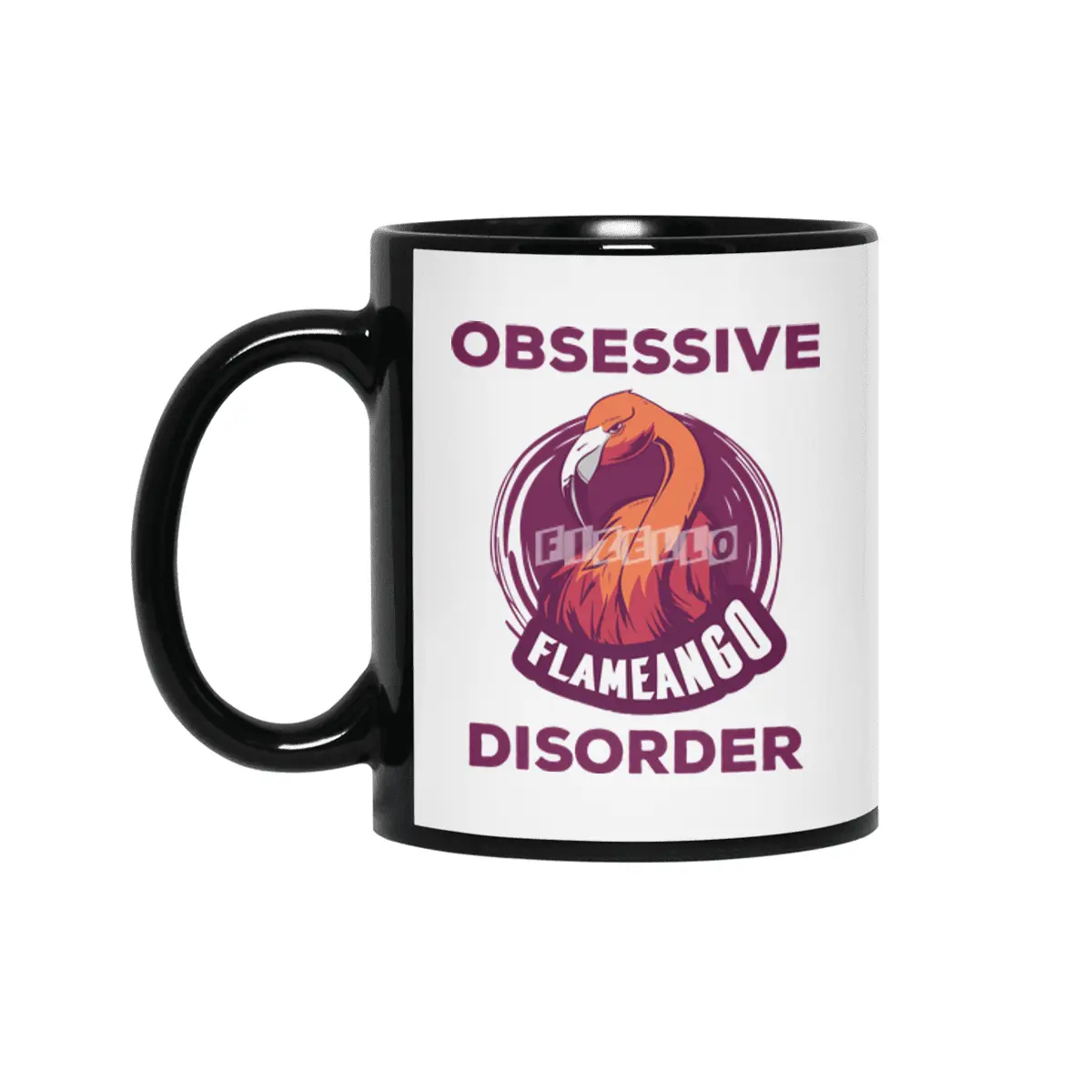 Obsessive Flamingo Disorder Siyah Kupa
