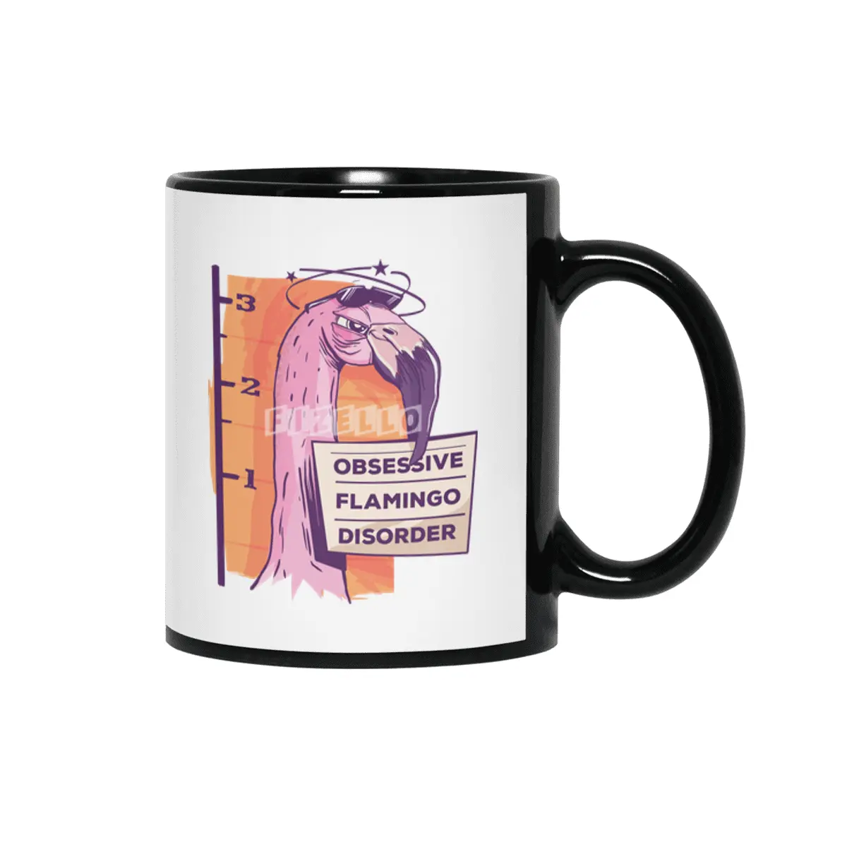 Obsessive Flamingo Disorder Siyah Kupa