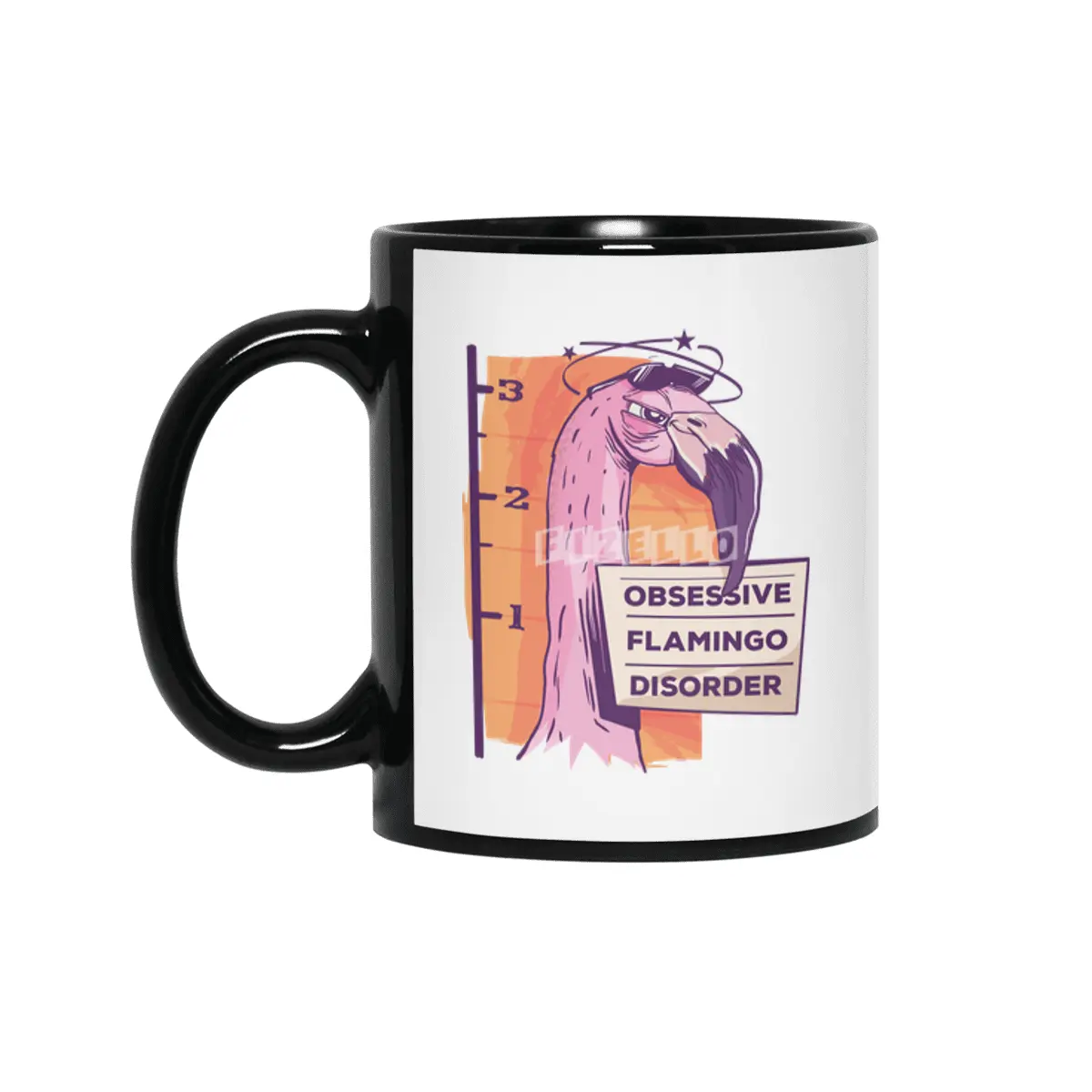 Obsessive Flamingo Disorder Siyah Kupa