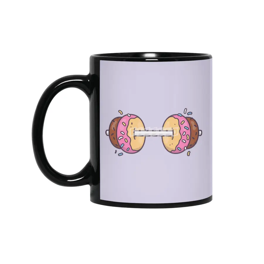 Donuts Barbell Siyah Kupa