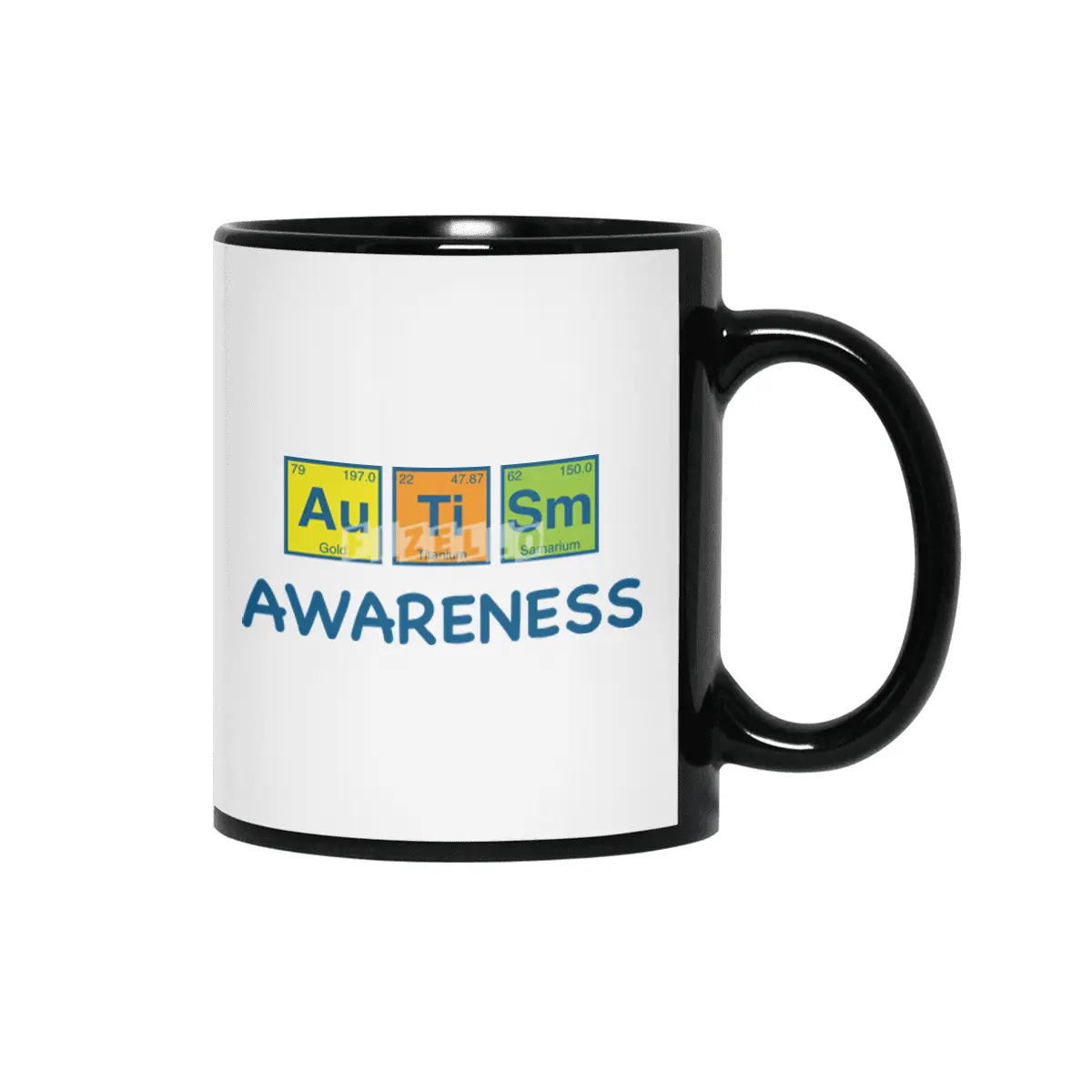 Autism Awareness Light Color Periodic Table Elements Theme for Teachers, Students and Parents Siyah Kupa