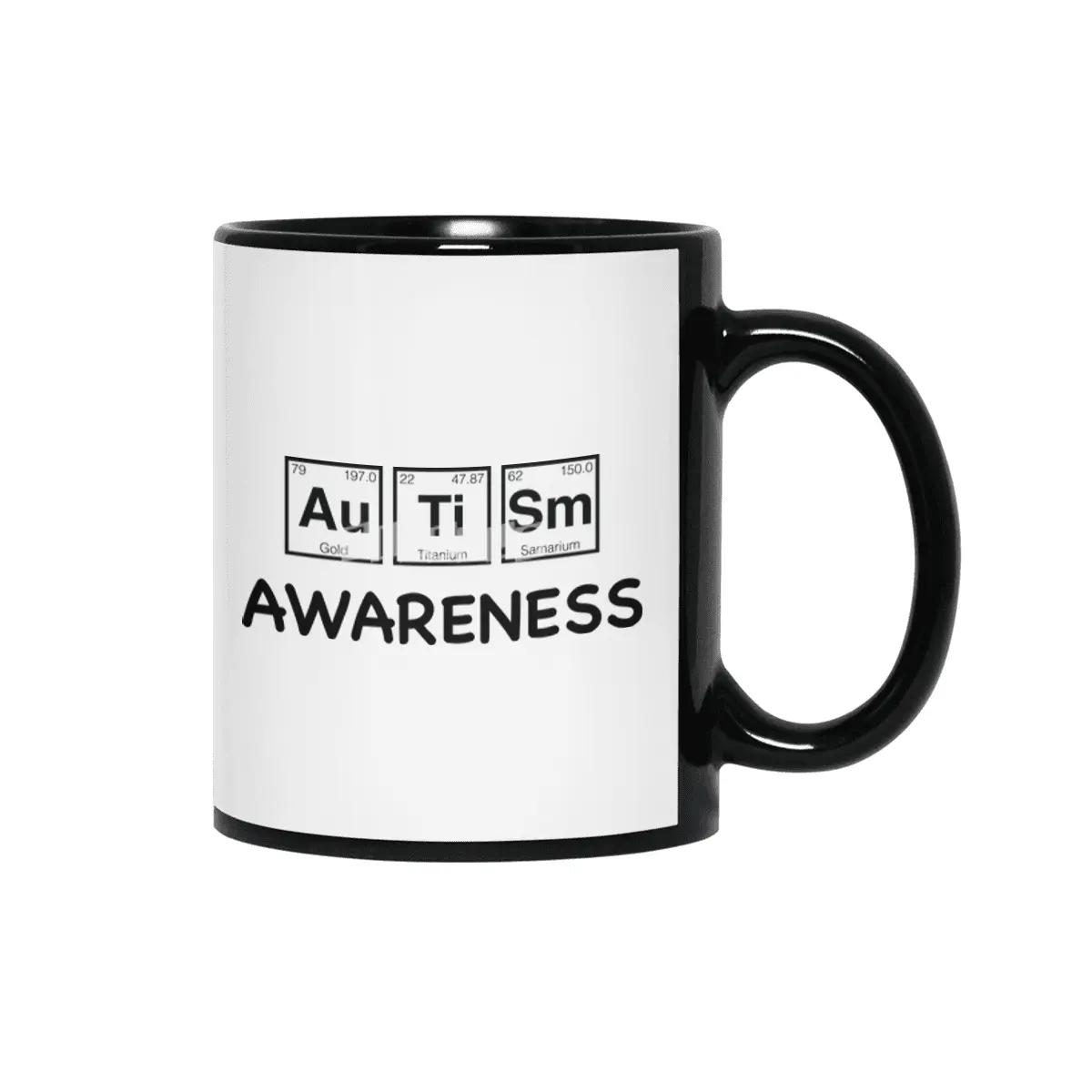 Autism Awareness Light Periodic Table Elements Theme for Teachers, Students and Parents Siyah Kupa