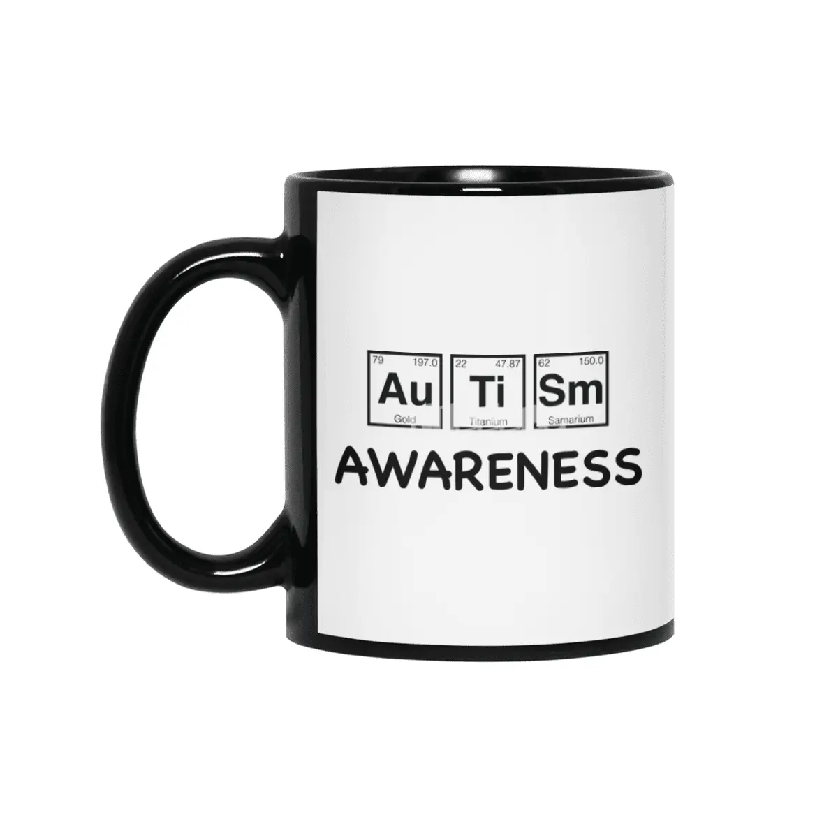 Autism Awareness Light Periodic Table Elements Theme for Teachers, Students and Parents Siyah Kupa