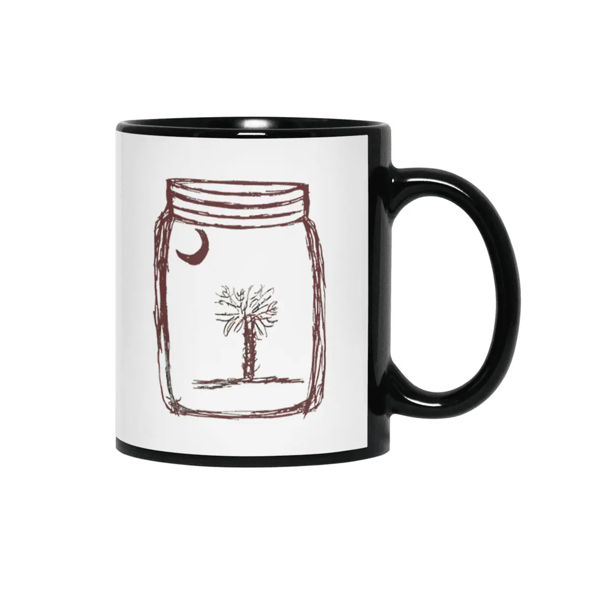 Garnet Mason Jar Siyah Kupa