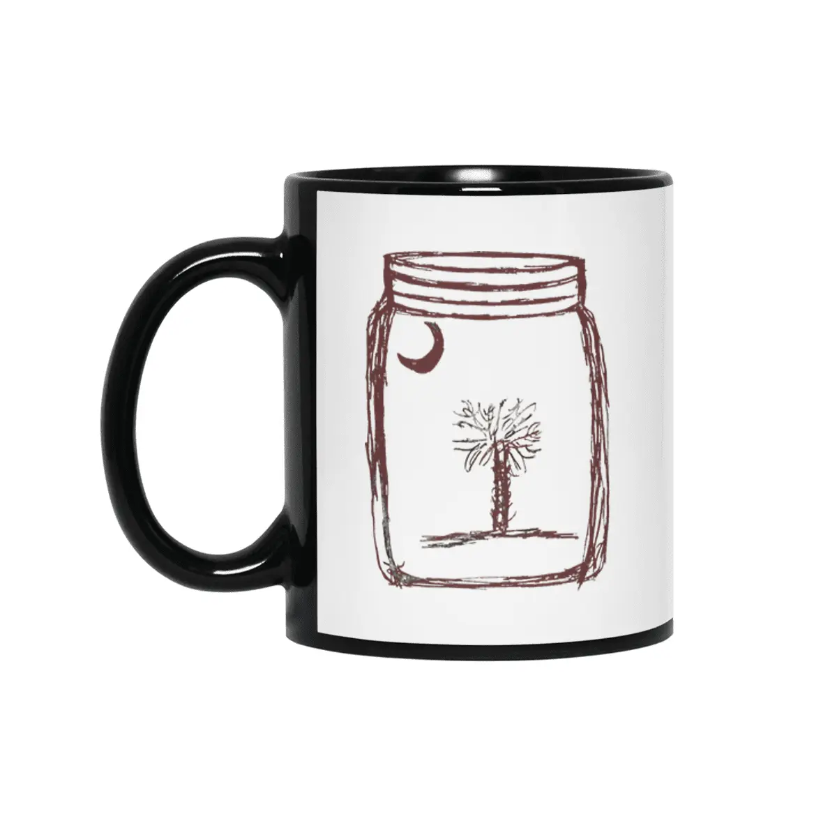 Garnet Mason Jar Siyah Kupa