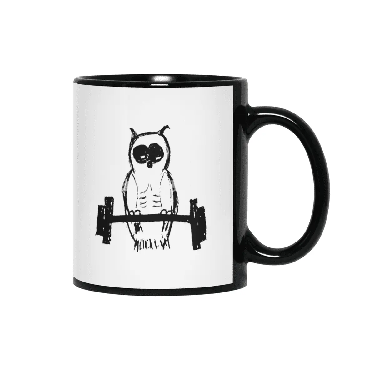 Pumping Iron Owl Siyah Kupa