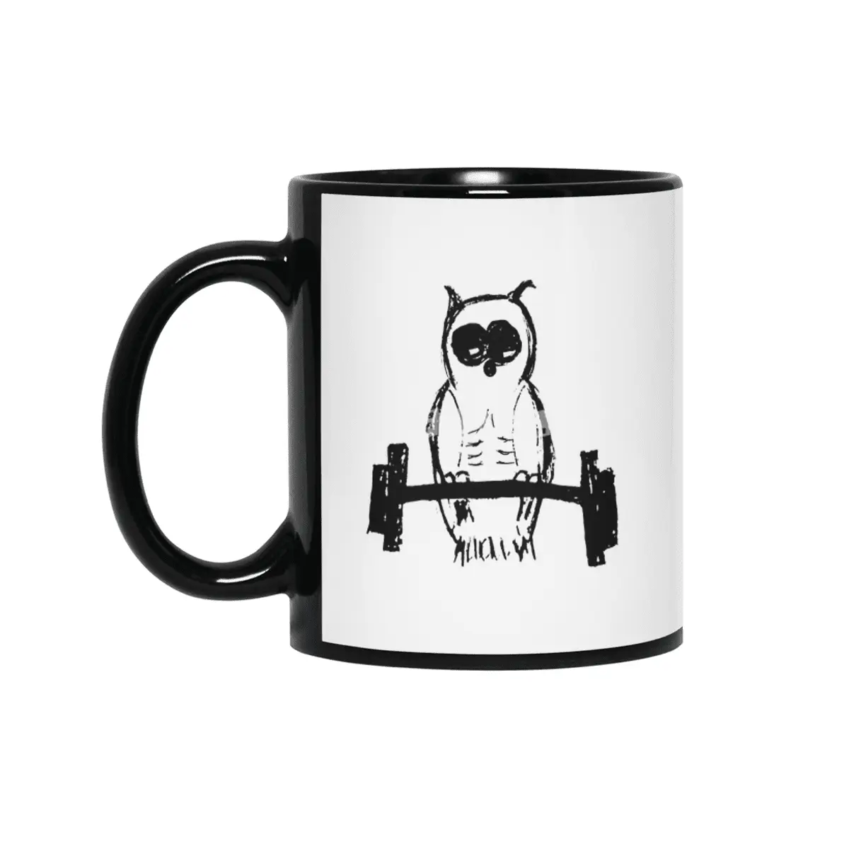 Pumping Iron Owl Siyah Kupa