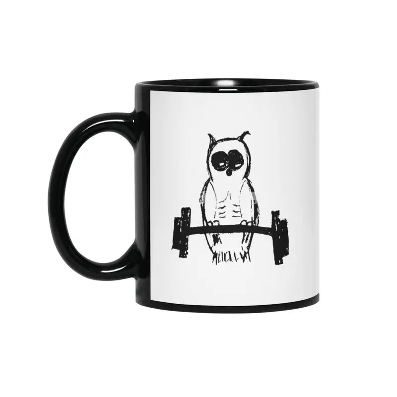 Pumping Iron Owl Siyah Kupa