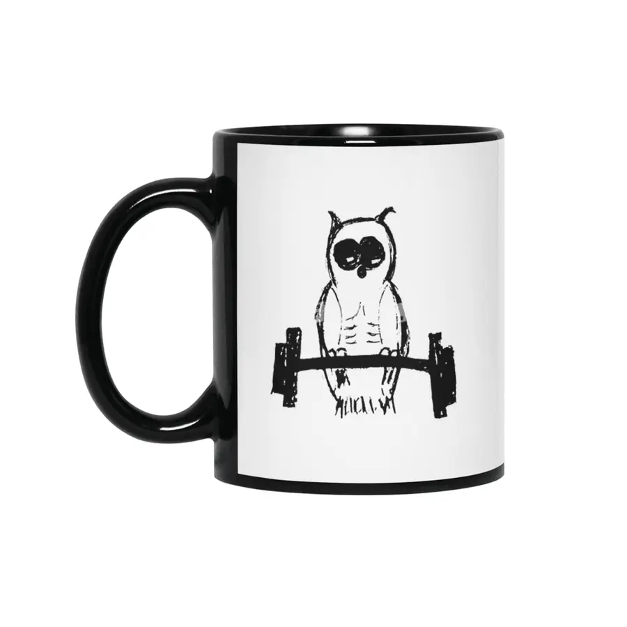 Pumping Iron Owl Siyah Kupa